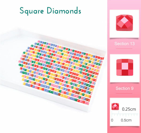 Round vs square diamonds