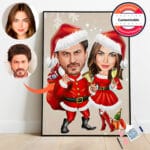 Merry Christmas - Couple Caricature Diamond Painting